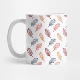 Fall Theme Feathers Pattern Mug